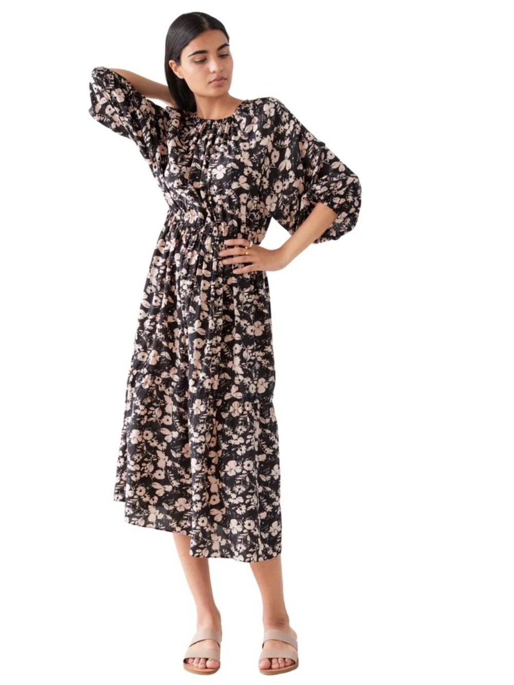 & Other Stories Voluminous Raglan Sleeve Midi Dress